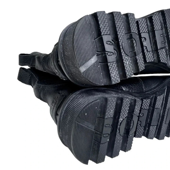 Sorel Phoenix Black Leather Waterptoof Moto Engineer Boot Size 6 - Picture 10 of 10